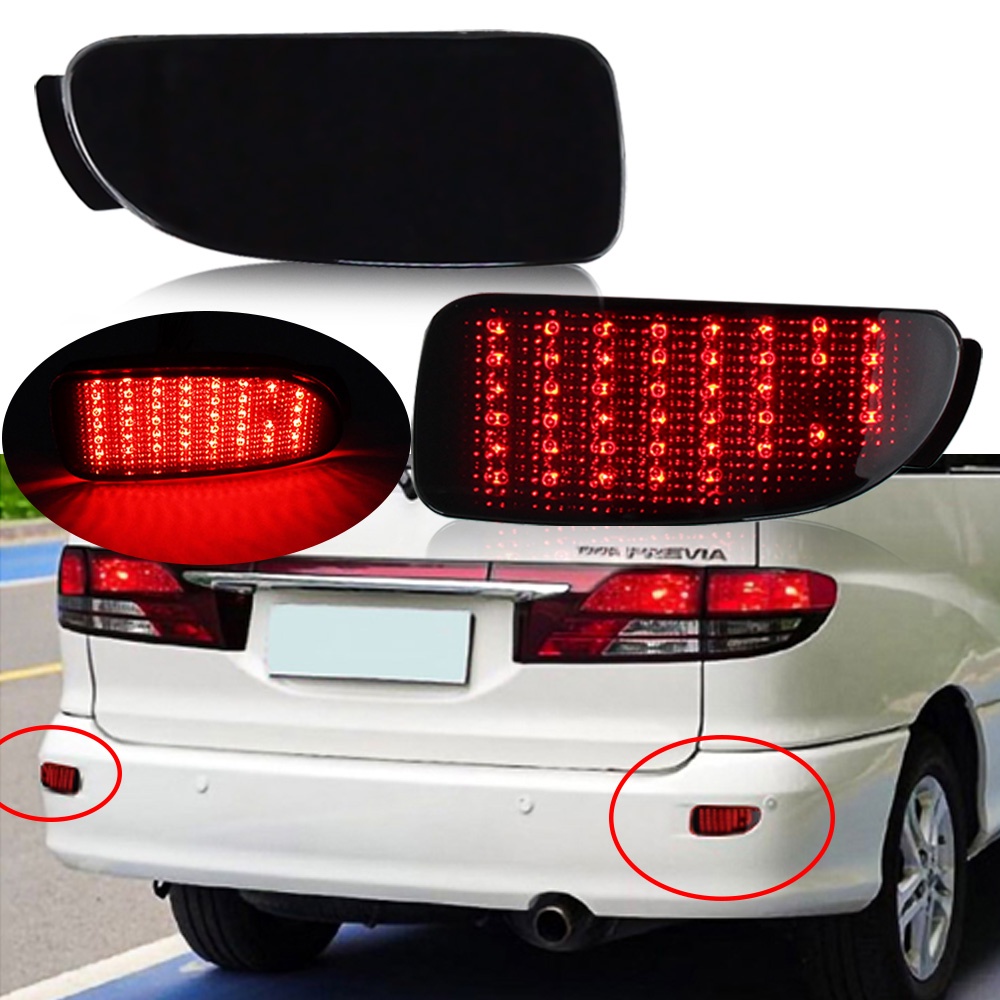 2X RED/Smoke Lens 84-SMD LED Rear bumper reflector light fog light tail ...