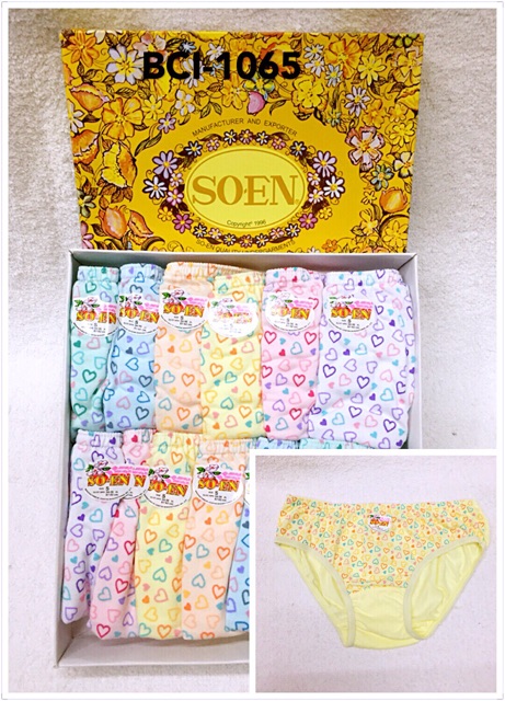 Buy 1 Box of 12 Ladies SOEN Colored Flowers Design Women's