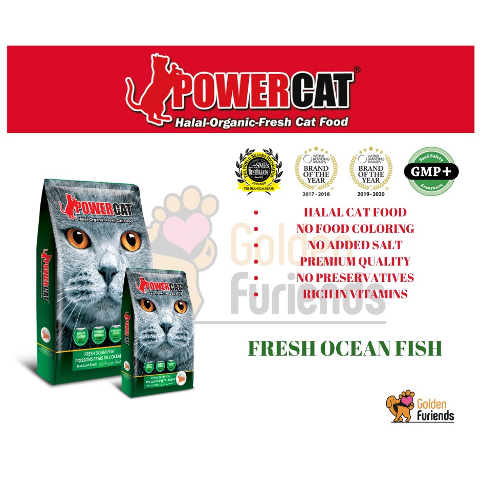 POWERCAT 1.4KG 1.2kg original packaging HALAL ORGANIC DRY CAT FOOD TUNA FISH KITTEN CHI