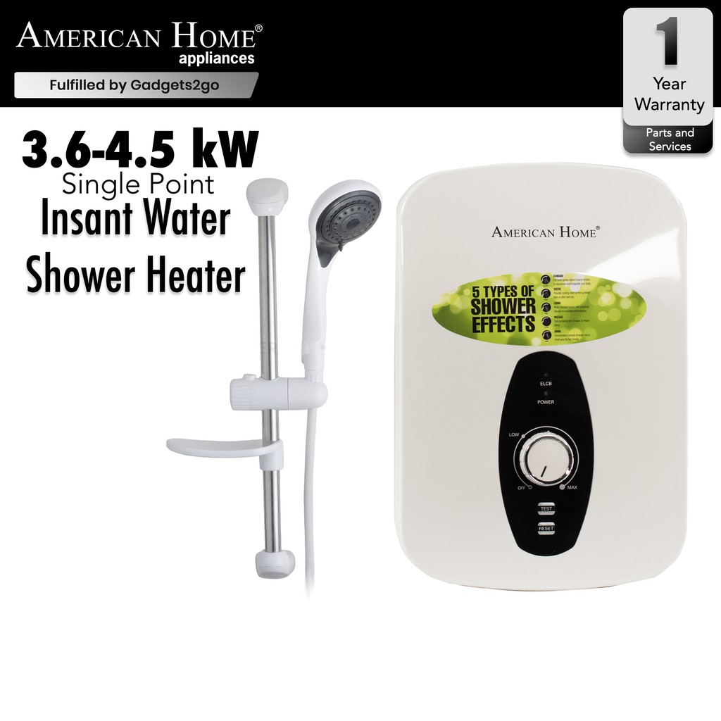 American Home Instant Water Shower Heater Single Point Knob Control  AIWH-3705SE | Shopee Philippines