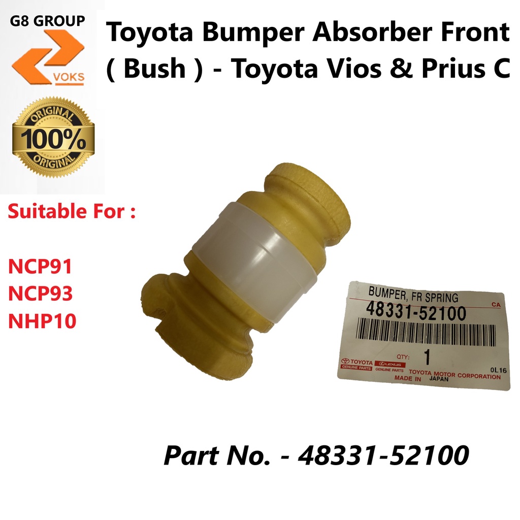 Toyota Bumper Absorber Front ( Bush ) - Toyota Vios & Prius C ( 48331 ...
