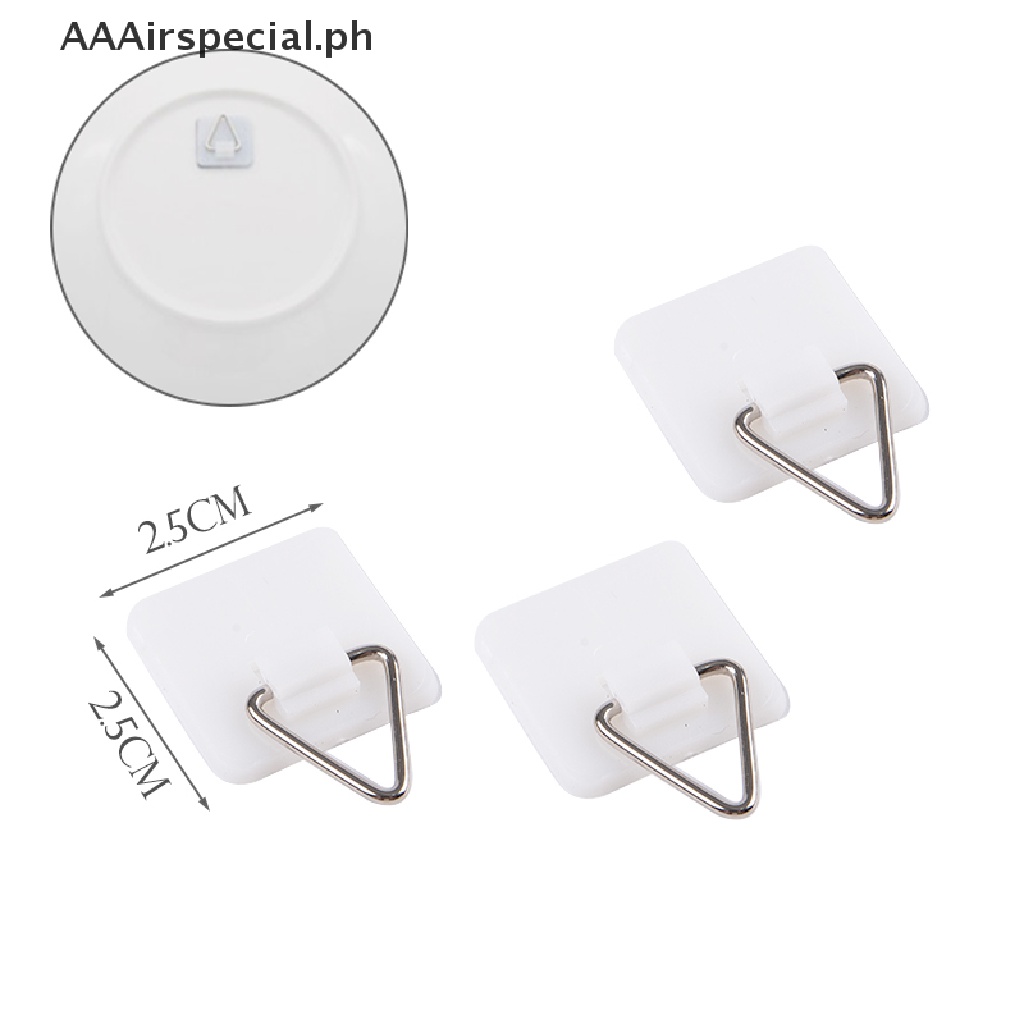 SEMEBY 10Pcs Invisible Adhesive Plate Hanger Pictures Wall Vertical Holder Art Decor . Shopee