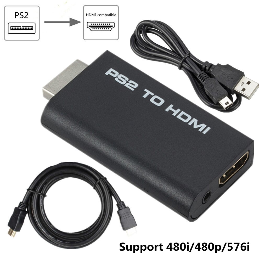CCaa Playstation PS2 to HDMI Compatible Converter Adapter HD Link