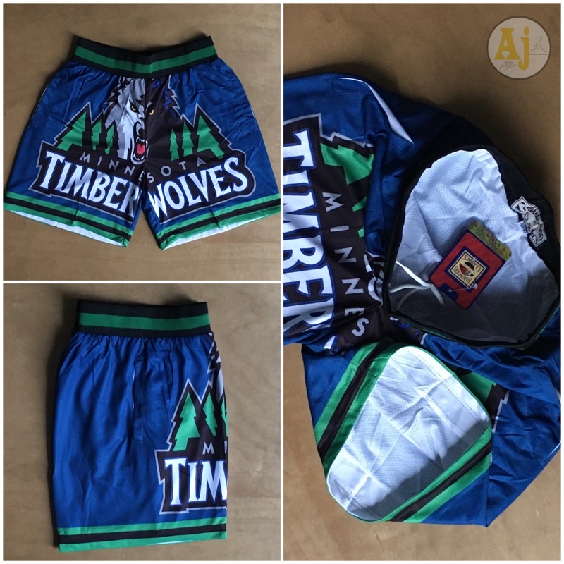 authentic sublimation streetwear sports basketball shorts Dallas Timberwolves pistons