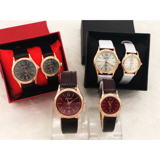 Swatch watch single couple analog w box Shopee Philippines