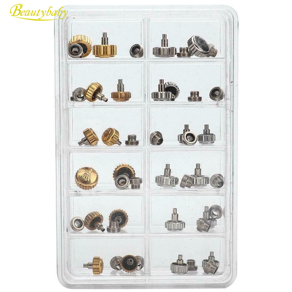 40PCS Watch Crowns Watch Waterproof Assorted Repair Tools with Box ...