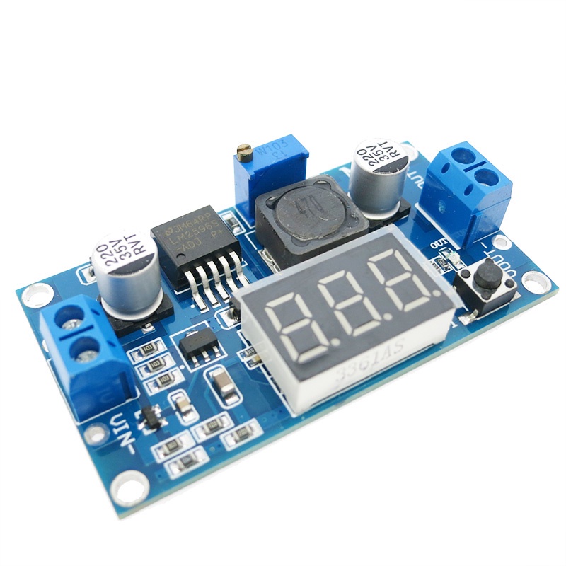 LM2596 LM2596S power module + LED Voltmeter DC-DC adjustable step-down ...