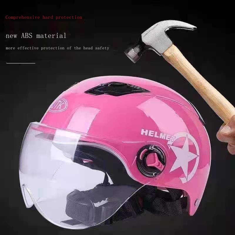 Summer lightweight breathable electric car helmet unisex adjustable head circumference safety