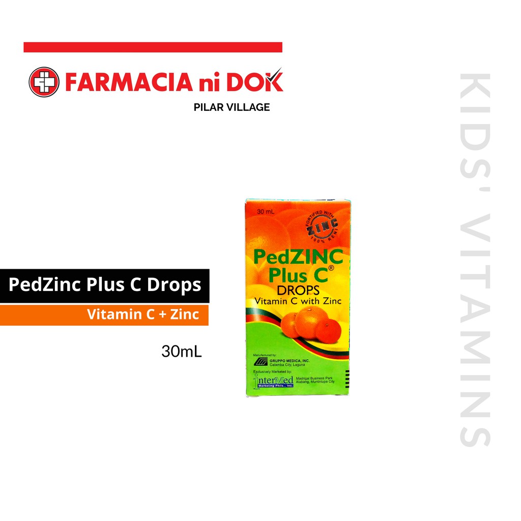 PedZINC Plus C Drops 30mL (Vitamin C + Zinc) Shopee Philippines