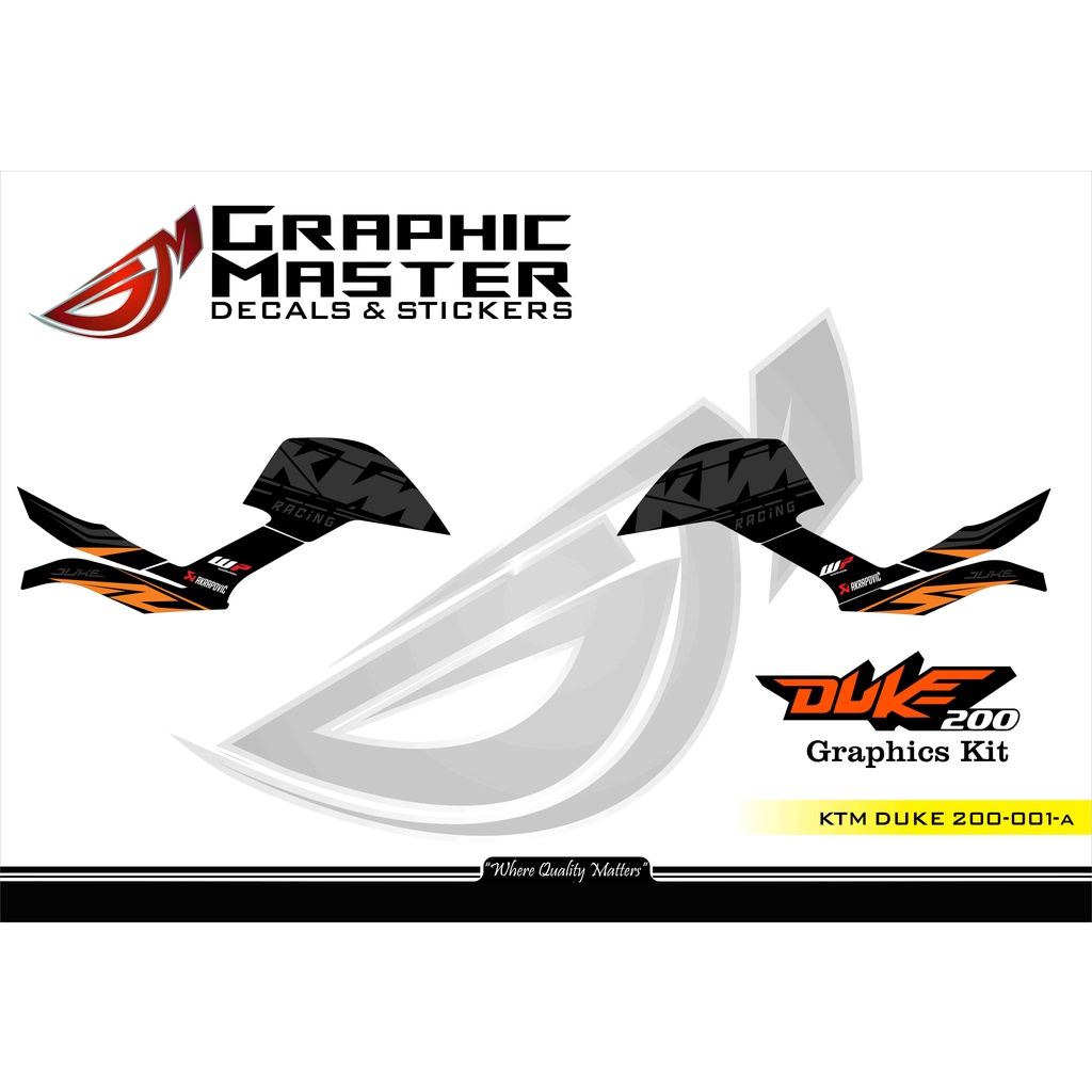 KTM Duke 200 Decals Sticker Shopee Philippines