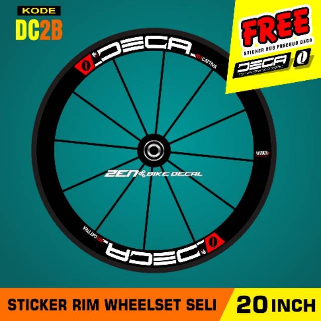 20 Inch Folding Bike Ring Rim Sticker Decal with DECA motif | Shopee ...