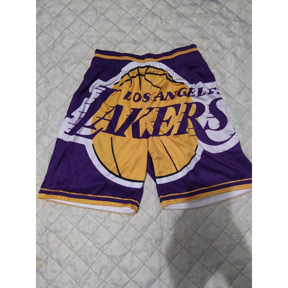 Lakers big logo on sale shorts