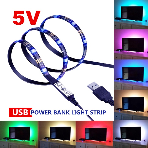 【COD】RBG color lights for computer table TV LED Strip light | Shopee ...