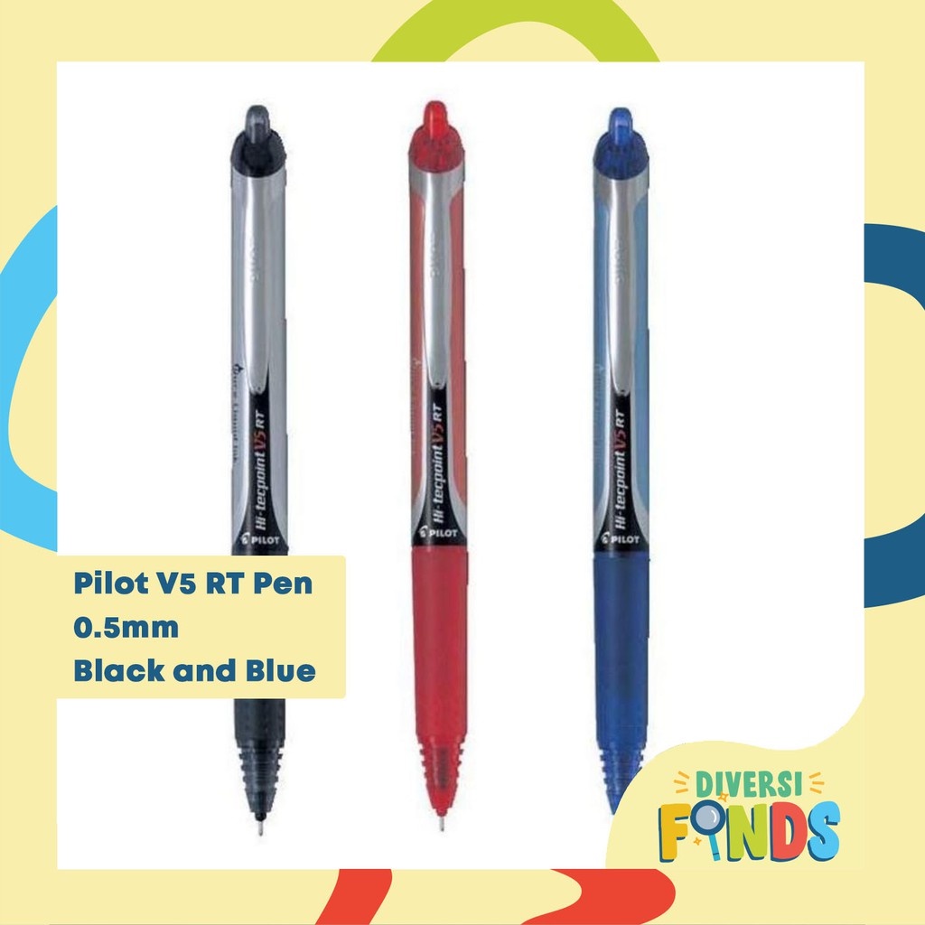 Pilot Hitecpoint V5 or V7 RT Roller Ballpen or Refill Pure Liquid Ink