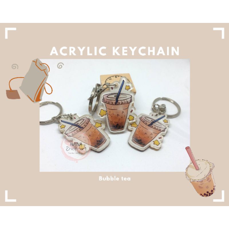 Bubble tea original character Acrylic keychain | Shopee Philippines