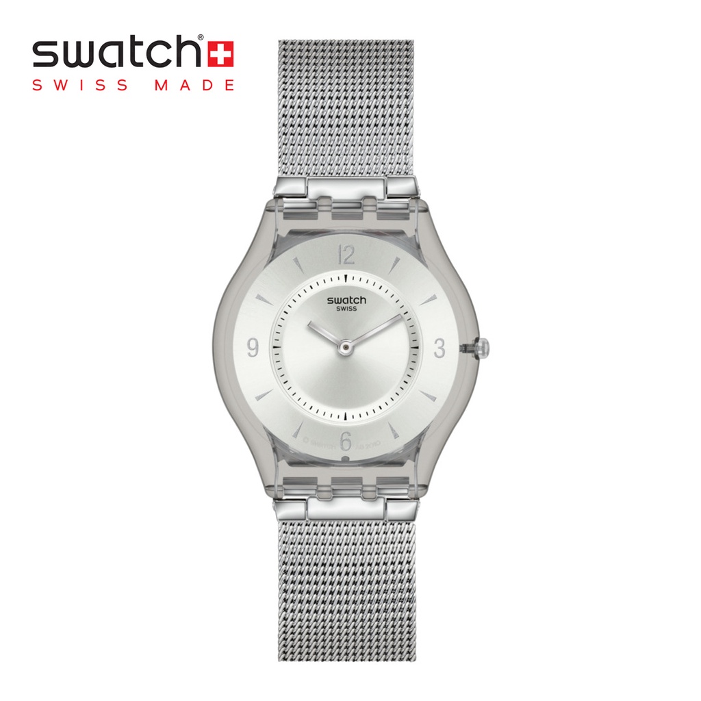 Swatch Skin Classic Metal Knit Again SS08M100M Silver Stainless Steel Watch