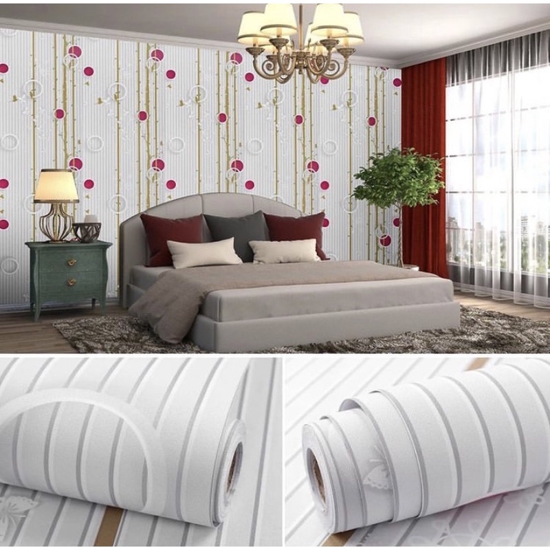 Leftover WALLPAPER/ REJECTED WALLPAPER// PINK Polka Dot WALLPAPER