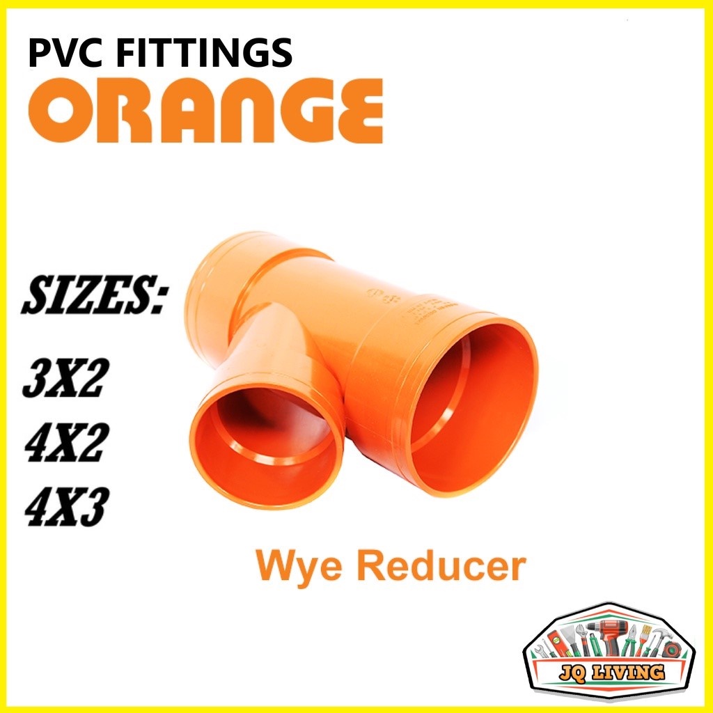 PVC Orange Wye Reducer 4x2" 2x3" 4x3" (per pc) PVC Pipe Sanitary Orange