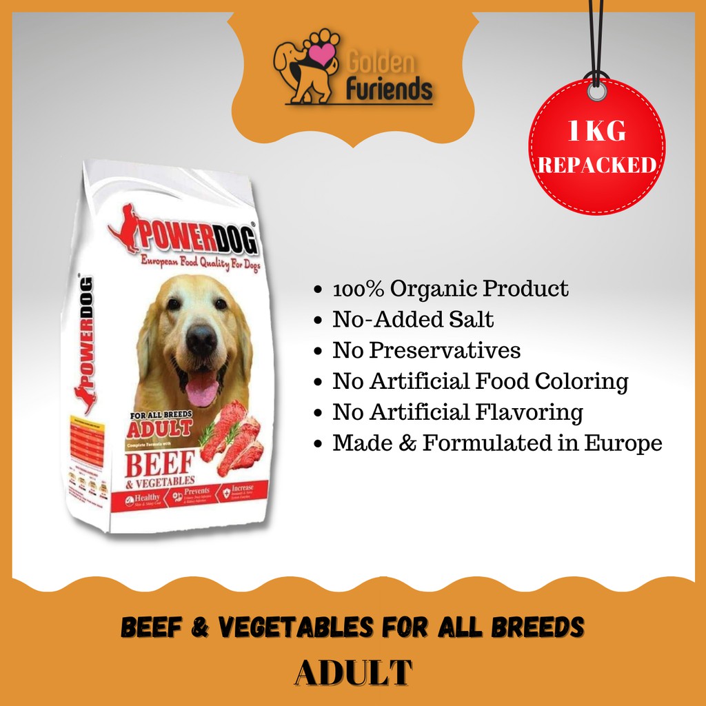 POWERDOG PREMIUM ORGANIC dry dog food 1KG Shopee Philippines