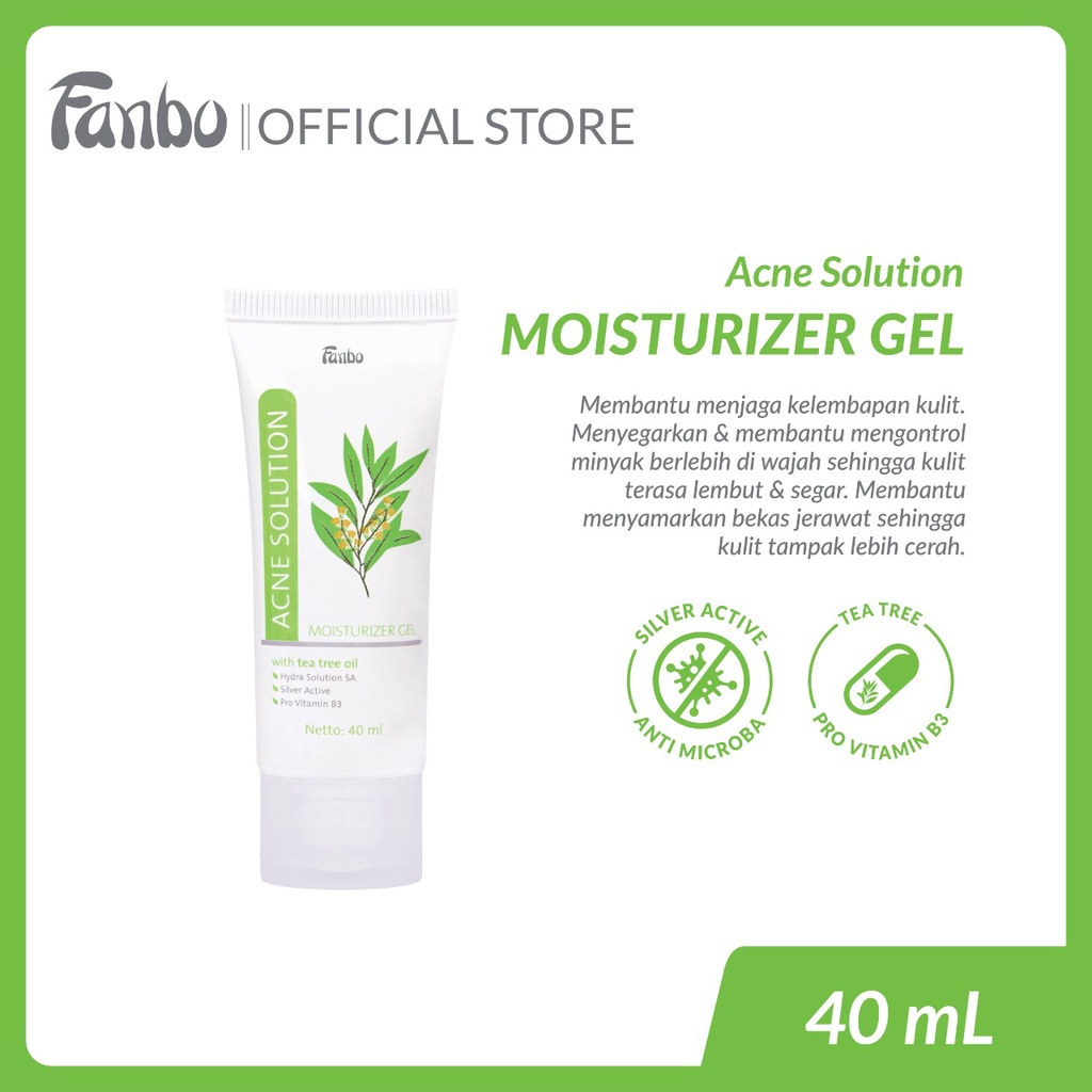 Fanbo Acne Solution Moisturizer - Gel 40ml - Moisturizes and Disguises ...