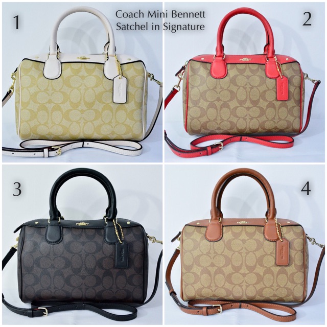 Bags at iba pa - Coach Mini Bennett Satchel in Signature