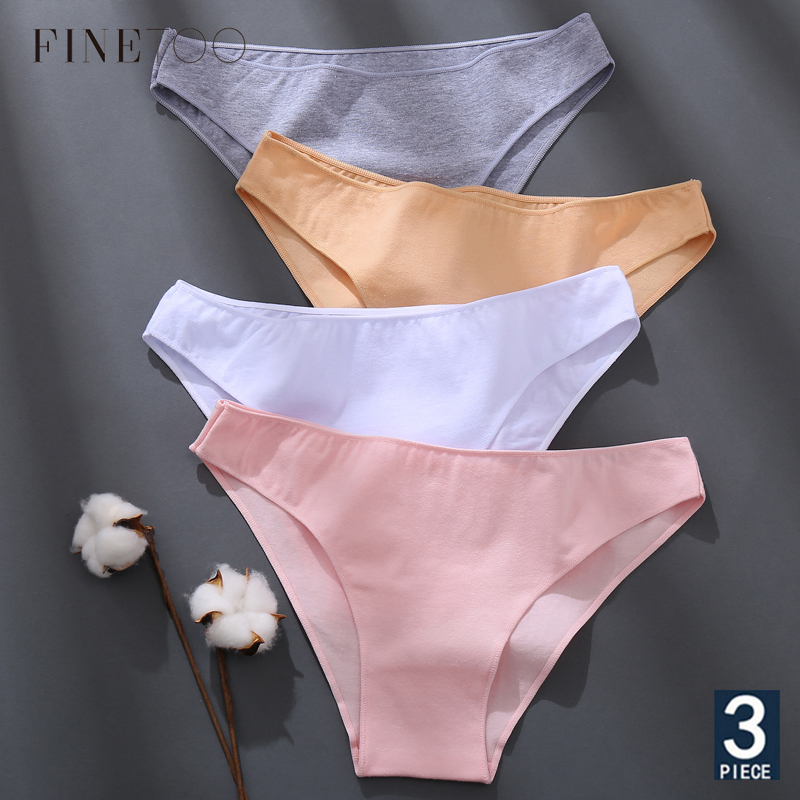 Cheap FINETOO 3Pcs/Set Seamless Underwear for Women Sexy Panty