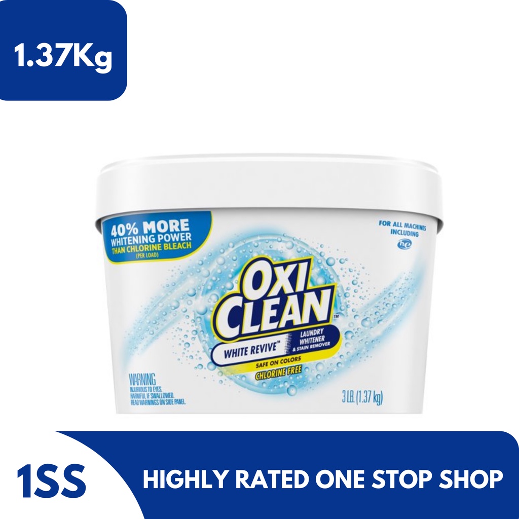 OxiClean White Revive Laundy Whitener (safe on colors), 1.37Kg Shopee Philippines