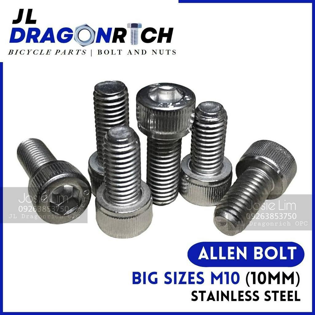 Allen Bolt M10 BIG SIZES 10mm Stainless Steel Set Hexagon Socket Cap