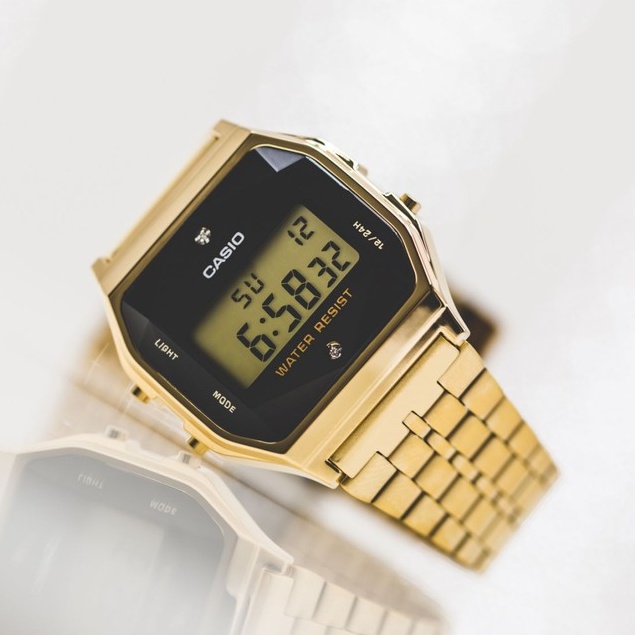 100% Original Casio A159WGED-1 / A159WGED / A159WGED-1DF | Shopee ...