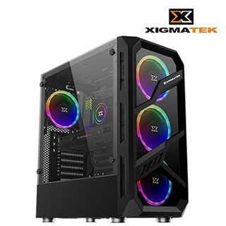 XIGMATEK - ASTRO, Glass Full Windows, 4*RGB Fans Gaming Case