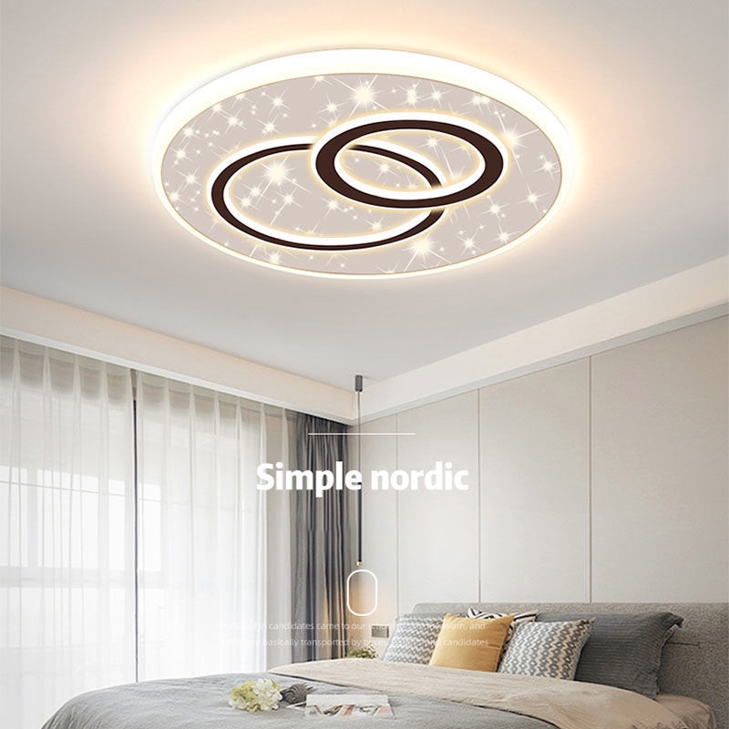 IHOME Modern Simple Led Light Starry Round Bedroom Lamp Nordic Lights ...