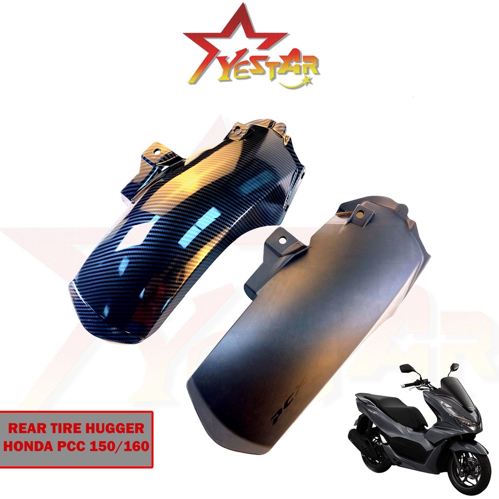 YESTARRACING Rear Tire Hugger For PCX 150/160 Honda Carbon and Black ...