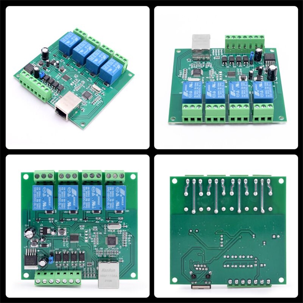 Dc12v-24v 4-Channel Network Relay Module Support UDP Mode TCP Customer ...