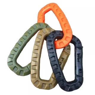 20pcs Small Plastic Carabiner Clips Double S Dual Spring Wire Gate