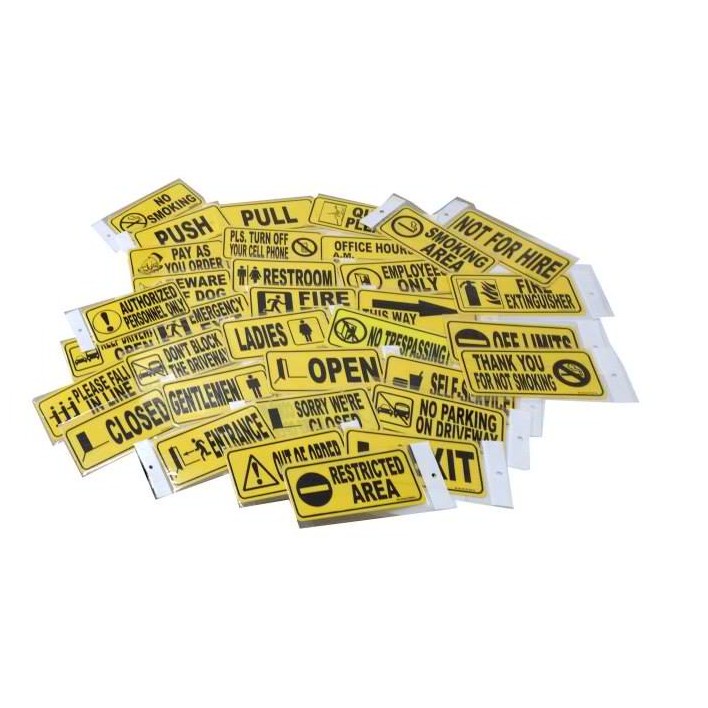 R - Z High Impact Plastic Yellow Signage 4