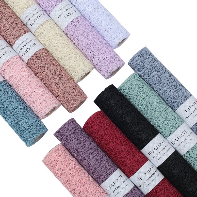 New Style Floral Wrapping Korean Web Mesh Bouquet Wrapper | Shopee ...