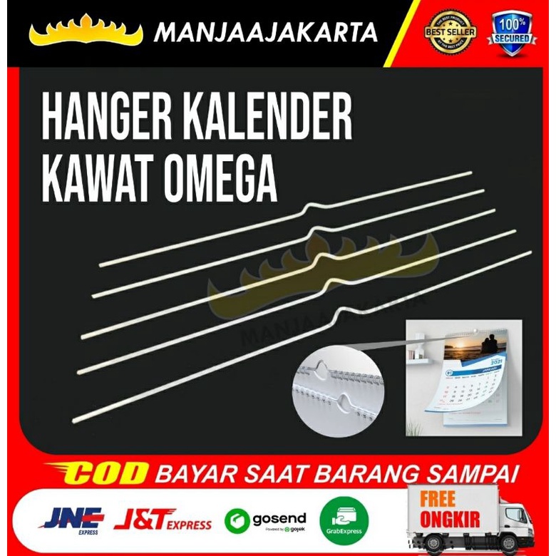 GANTUNGAN Calendar Hanger 32CM Omega Wire Wall Calendar Hanger Spiral ...