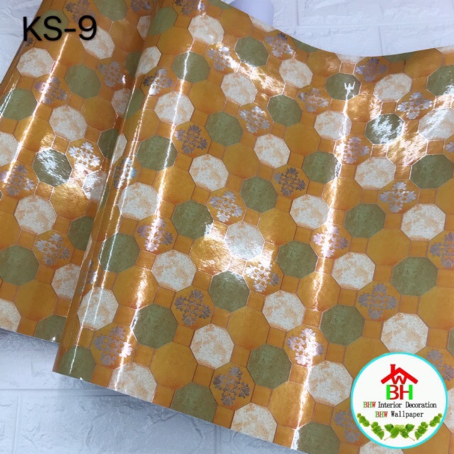 BHW Adhesive Kitchen Sticker Color Orang PVC Waterproof Oilproof ...