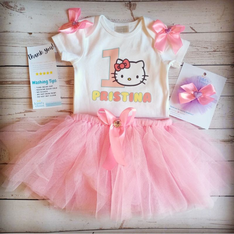 Hello kitty outfit shop for 1st birthday