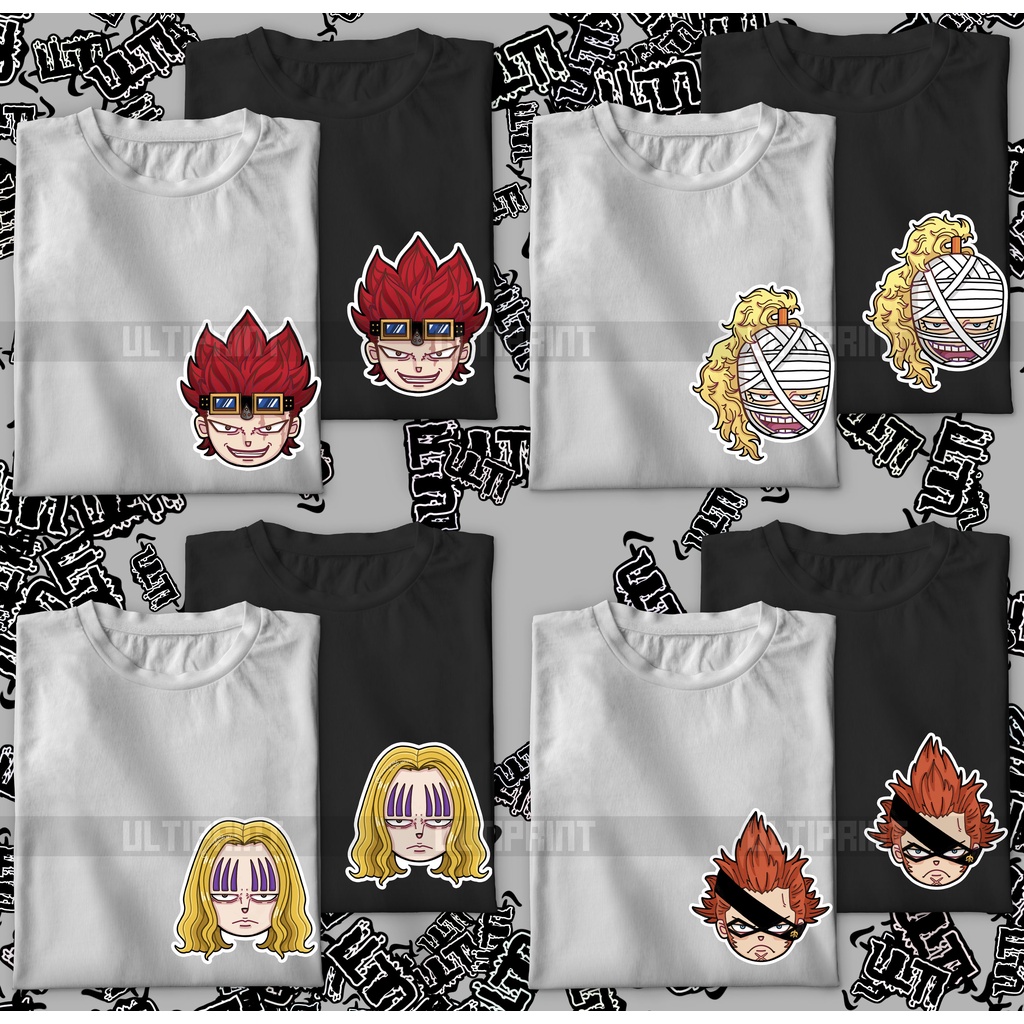 Kid Killer Hawkins & X-Drake Cute Chibi Face | ONE PIECE | ANIME SHIRT ...