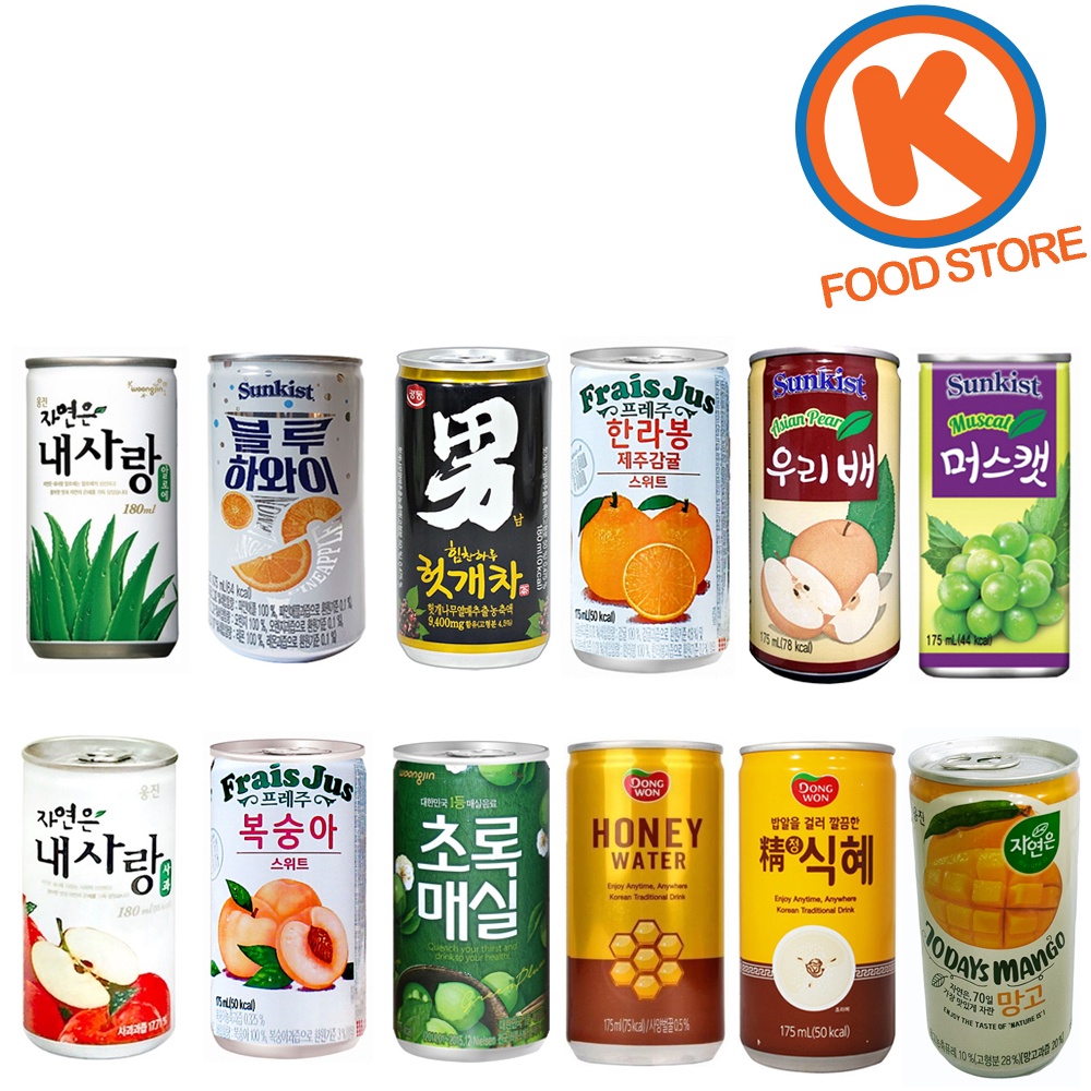 Korean Refreshing Drinks 175ml/180ml Korean Drink Korean Products Can