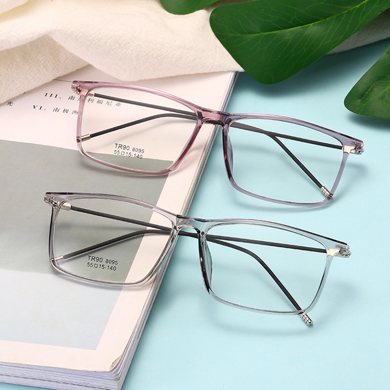 TR90 Flexiable Frame Spectacles Glasses with Power Transparent Clear ...