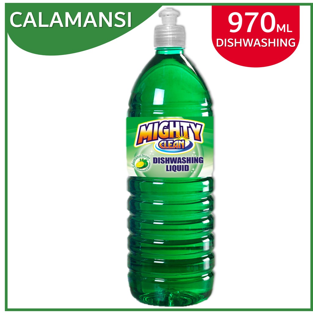 Mighty Clean Dishwashing Liquid Calamansi (green dwl) 970ml Shopee