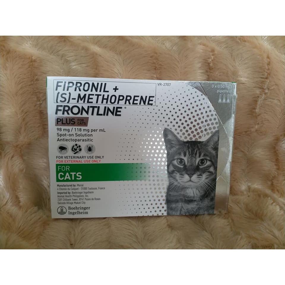 Frontline Plus anti ticks and fleas x3 Pipettes (for cats & kittens 8