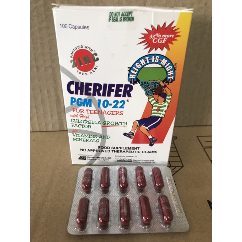 Cherifer Pgm with zinc for teenagers 10 pcs Shopee Philippines