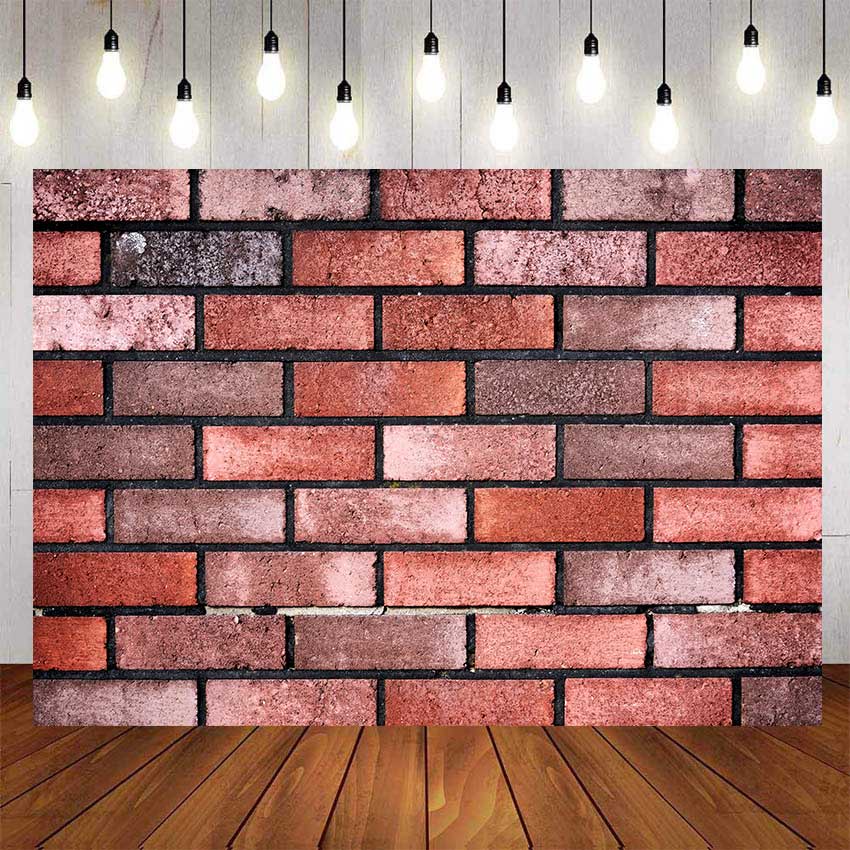 White Red Brick Wall Background Backdrops Romantic Birthday Party ...