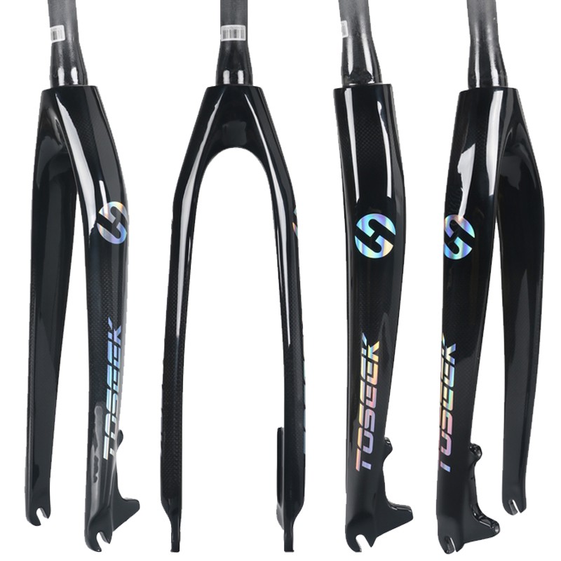 Toseek Full Carbon Fiber Bicycle Rigid Disc Brake Fork Tapered Fork 26/ ...