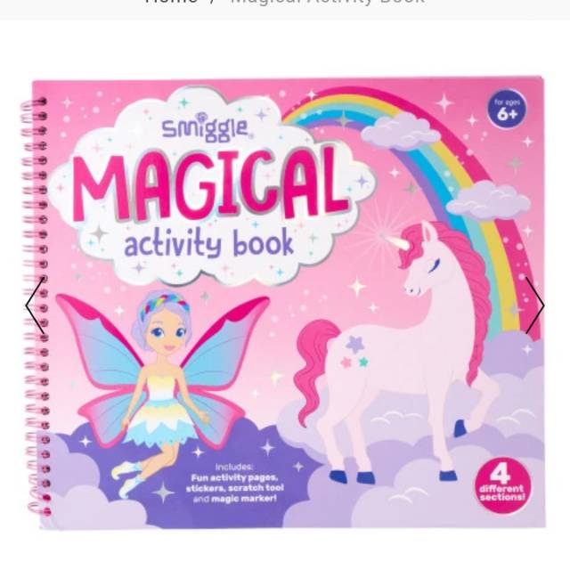 Smiggle magical activity book fun activity paths Stickers Scratch tool ...