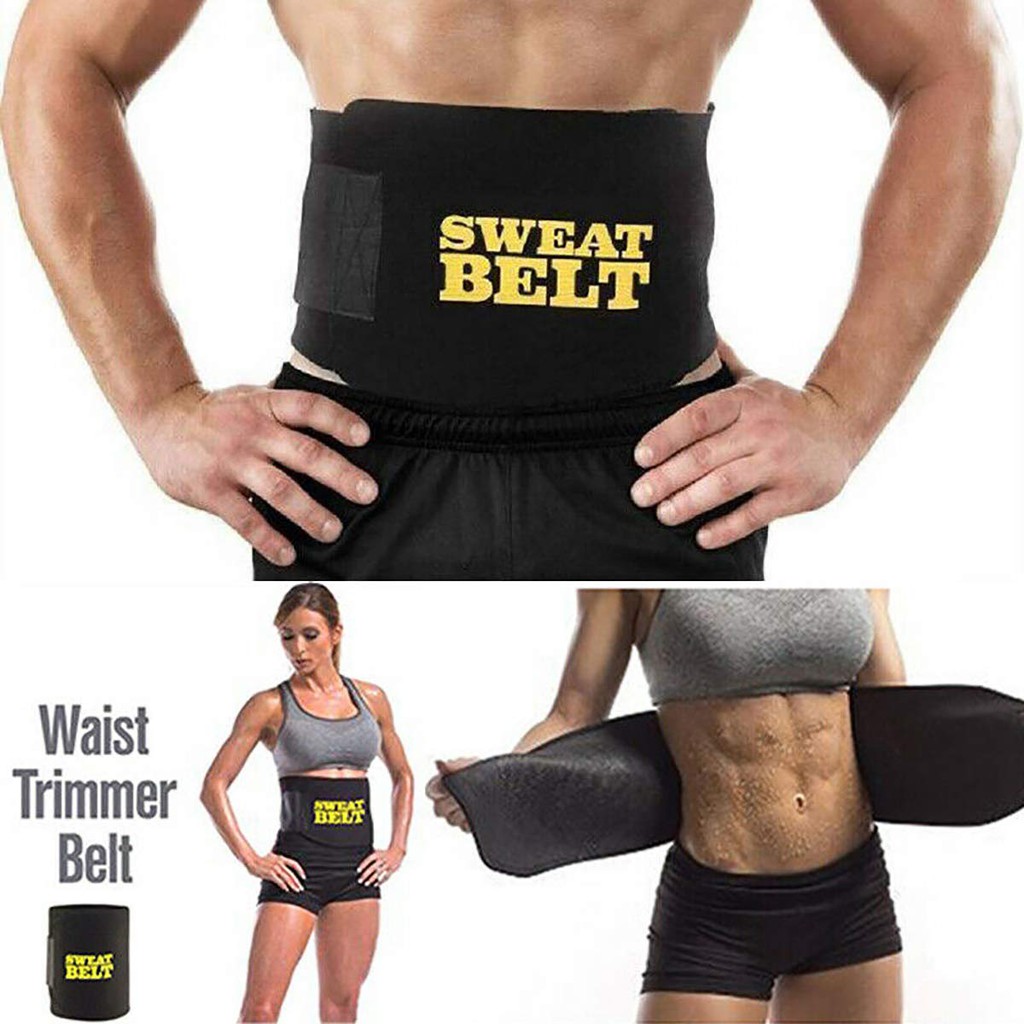Waist Sweat Belt Men Women Tummy Waist Cincher Trimmer Trainer Gym Body  Shaper Slim