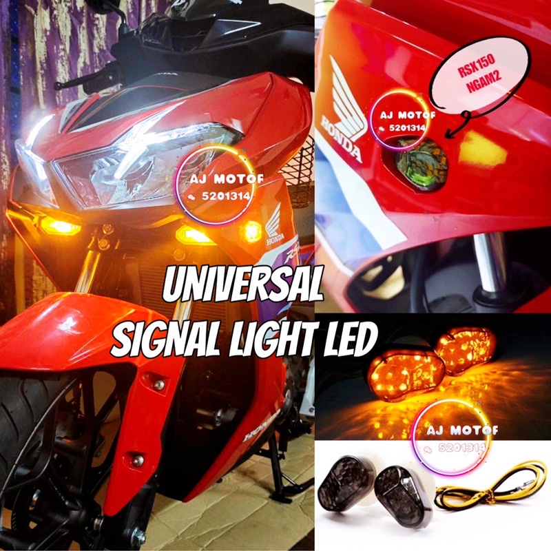 UNIVERSAL SIGNAL LIGHT LED YAMAHA HONDA RSX150 RS150 RS150R R25 R15 ...